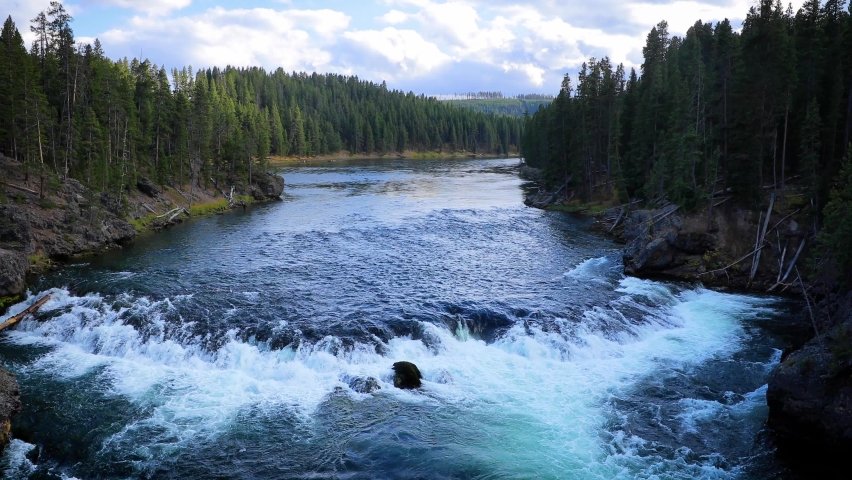 Rapids in the Yellowstone River in Yellowstone National Park, Wyoming.
