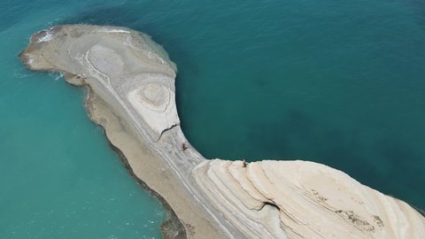 Greece Kanali tou Erota Beach Aerial Drone Footage