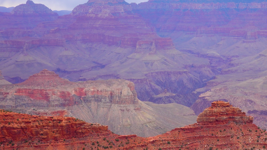 Panoramic view of the river valley and red rocks. Grand Canyon National Park with Colorado river in Arizona, USA