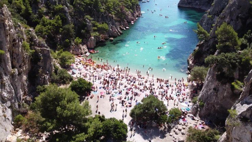 beautiful calanque d'en-vau beach france Stock Footage Video (100% ...