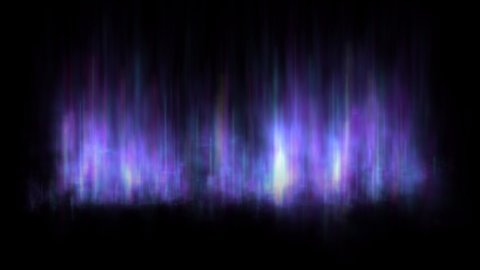 Abstract blue purple aurora. Isolated energetic northern lights. Night sky. Cosmos motion element. Loop. 23,98 fps