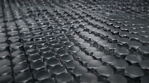 Looping Abstract Metal Bolts Rotation Down Stock Footage Video (100% ...