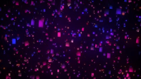 Colorful Purple Confetti Falling Animation Particle Background Seamles Loopable Animation 4K