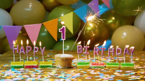 37 Happy Birthday Girl 1 Year Invitation Stock Video Footage - 4K and HD  Video Clips | Shutterstock