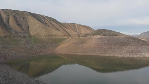 beautiful lake in a desert