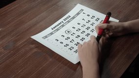 UN International day of Braille language. 4 January. The girl making a circle in the calendar on January 4th, the United Nations international day of Braille language - Powered by Shutterstock - Get 15% off with code: PIKWIZARD15