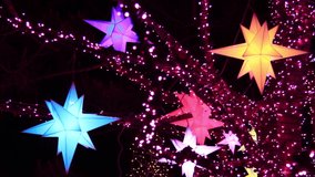 Led tree lighting decoration , LED tree witht black background in the night. - Powered by Shutterstock - Get 15% off with code: PIKWIZARD15