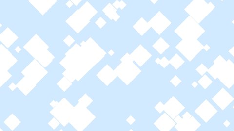 Simple diamond-shaped particle illustration pastel blue 2d render loop