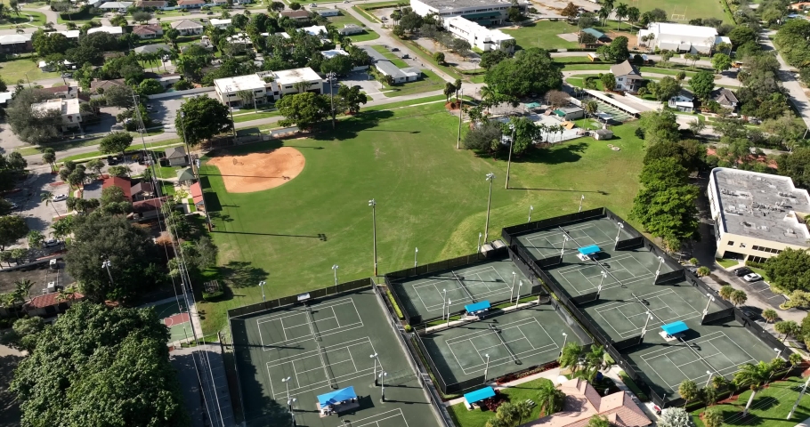 Aerial video Boca Raton Tennis Center 4k