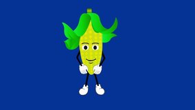 Vegetable Cartoon Character Dancing Video | Blue Screen Video |