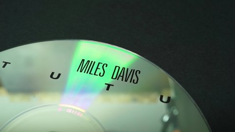 Rome, Italy - December 24, 2021, detail of the cover and of the cd Tutu, album by Miles Davis released in 1986, which reached the first position in the American Jazz Albums chart.