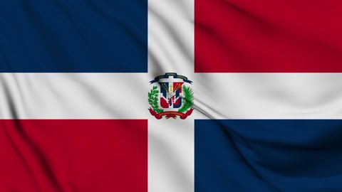 Flag of Dominican Republic. High quality 4K resolution	