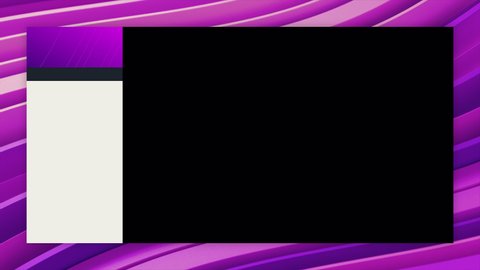 Black Rectangle Template Purple Background Wavy Stock Footage Video ...