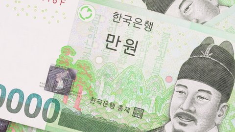 Korean currency bill. 10000 won