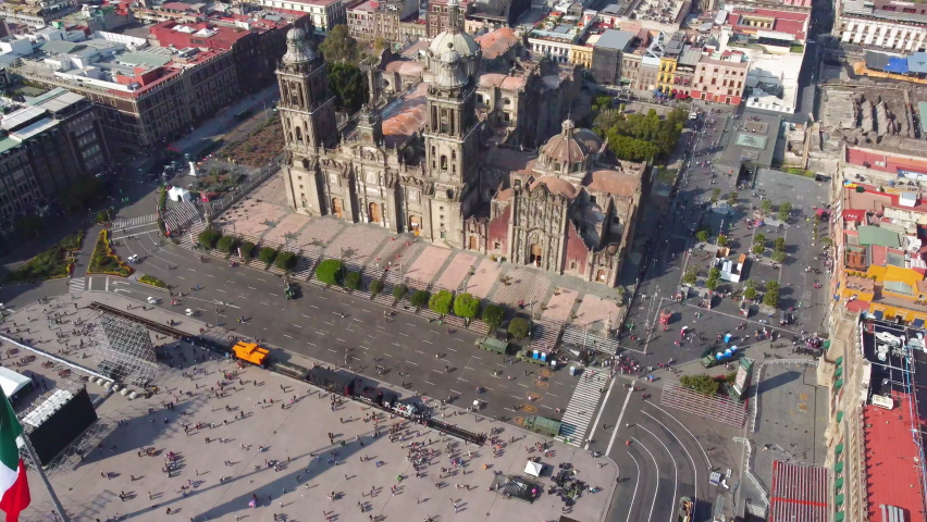 Mexico City: Aerial view of capital city of Mexico, Mexico City