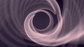 Digital loop animation of white wavy lines on a dark background. 3d rendering 4K