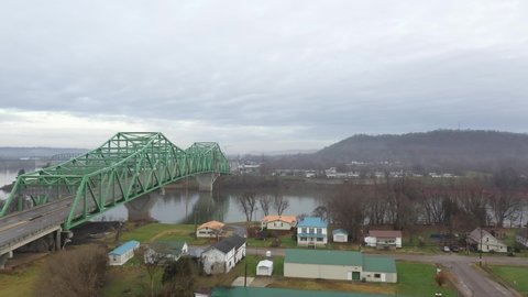 Bridge and Ohio River  Aerial