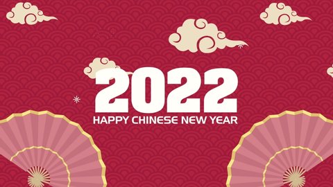 chinese new year animation with , 4k video animated