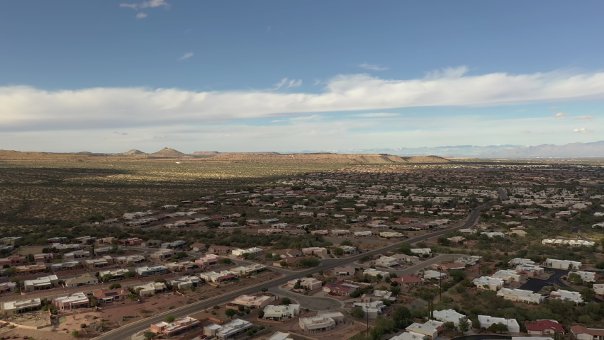 Green Valley Arizona, USA, drone panning ascending