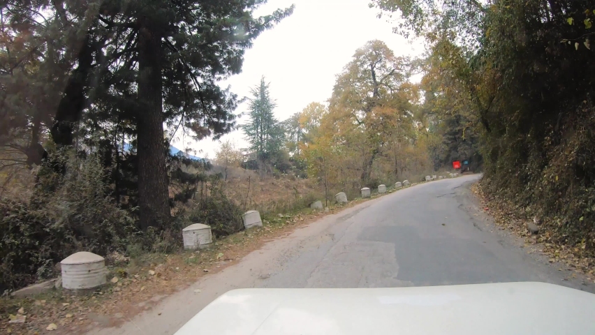 4K POV Hyperlapse of a car with dirty windshield moving through the narrow road in the mountains at Manali in Himachal Pradesh, India | Shutterstock HD Video #1084518646