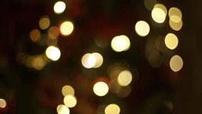 Shimmering abstract colored defocused Christmas lights, 4k