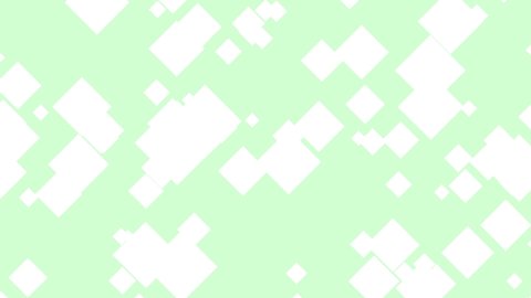 Simple diamond-shaped particle illustration pastel green 2d render loop