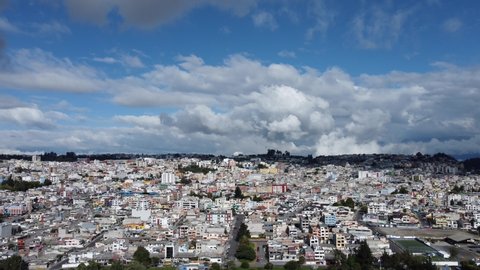Shot of the houses of Quito Ecuador northern sector in 4k ideal for advertising, tourist, and academic video projects.