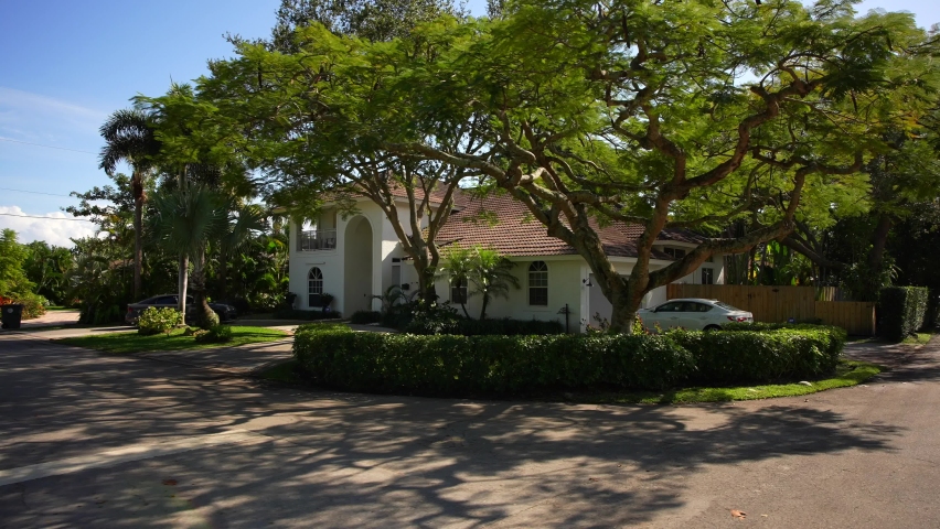Upscale historic houses in Old Floresta neighborhood Boca Raton FL USA