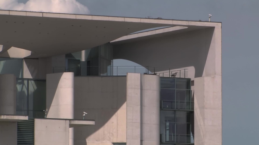 Medium shot of Bundeskanzleramt in Berlin, Germany.
