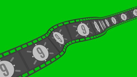 film strip film plastic cinema. video footage animation computer clip