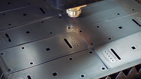 Laser machine for cutting metal.