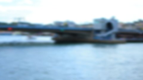 Blur texture background for design. View of the water and ships in the Bosphorus and Golden Horn in the city of Istanbul