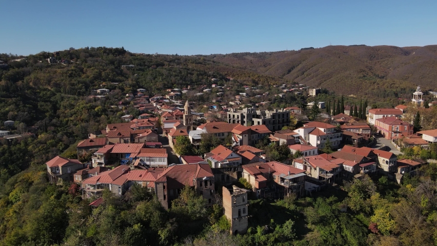 Amazing nature around Sighnaghi, small town on top of the hill, Georgia, 4k, Go Everywhere