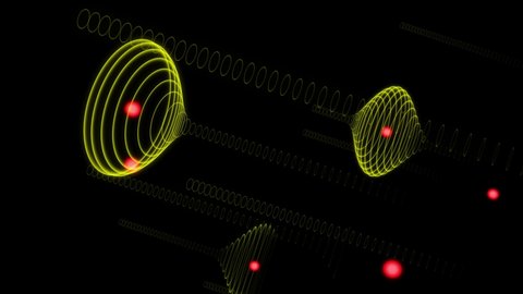 Circle sphere coil acceleration launch digital motion graphics