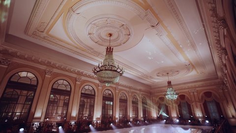 Nizhny Novgorod, December 10, 2021. The general plan of the banquet hall, the gala ball