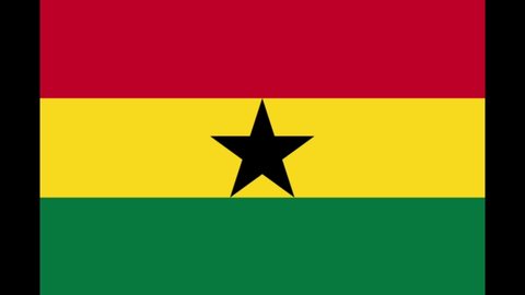 Flag Republic of Ghana in video