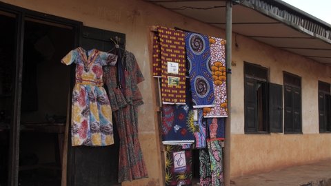24th March 2021, Lagos Nigeria: Local market shop in Nigeria Africa