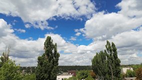 Timelapse of a cloudy sky on a sunny day