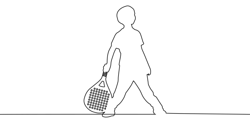 Outline Tennis padel Player kids Icon Illustration. Paddle Sport Vector Graphic Symbol Clip Art. Sketch Black Sign young man is padel tennis player read to the ball good for posts and poster video
 | Shutterstock HD Video #1084591978