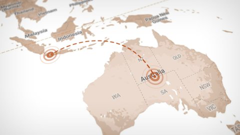 Australia Indonesia Relationship Animated Map Opening Border