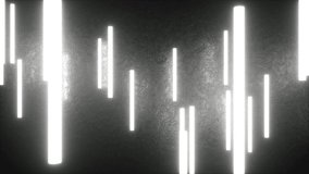 Electric columns hanging in 3d render of embossed space. Digital abstraction with linear leds scattered across surface. Laser glow in futuristic room with reflections. - Powered by Shutterstock - Get 15% off with code: PIKWIZARD15