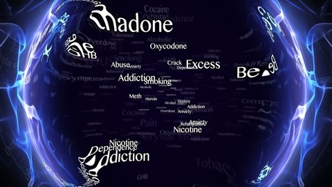 ADDICTION Keywords Animation, Background, Loop, 4k

