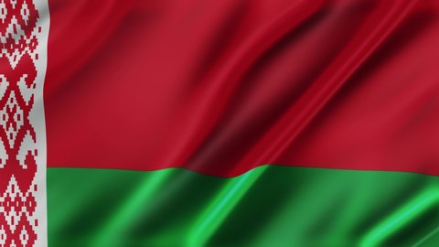Belarus waving flag fabric texture of the flag and 3d animation background.