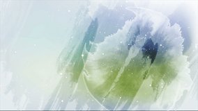 Grunge watercolor blots abstract green blue motion background with white dots. Seamless looping. Video animation Ultra HD 4K 3840x2160