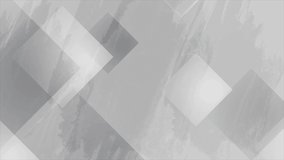 Grey squares with grunge watercolor texture abstract motion background. Seamless looping. Video animation Ultra HD 4K 3840x2160