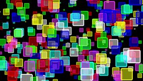 Colorful digital squares motion graphics background