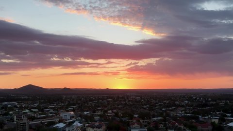Sunset in Windhoek city Namibia