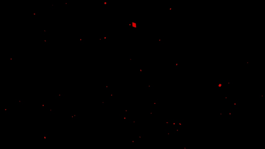 Floating fire sparks. Isolated rising glow particles. Slow motion. Black Background. Loop. 59,94 fps Royalty-Free Stock Footage #1084724521