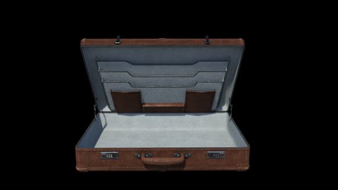 Briefcase Opens Closes Animation Transparent Background Stock Footage ...