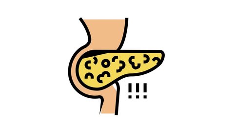 fatty liver color icon animation